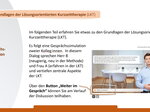Die Grafik zeigt eine Einführung in die Lösungsorientierte Kurzzeittherapie mit einer Gesprächssimulation zwischen zwei Kolleg:innen, die zentrale Aspekte der Methode besprechen.
