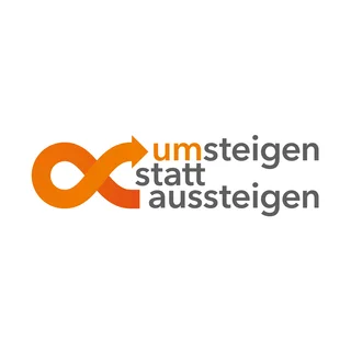 Hier ist das Logo von umsteigen statt aussteigen zu sehen