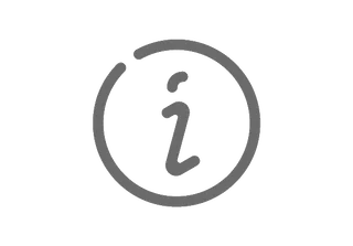 Ein Info-Symbol mit dem Buchstaben ‚i‘ in einem Kreis.