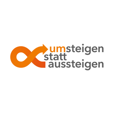 Hier ist das Logo von umsteigen statt aussteigen zu sehen